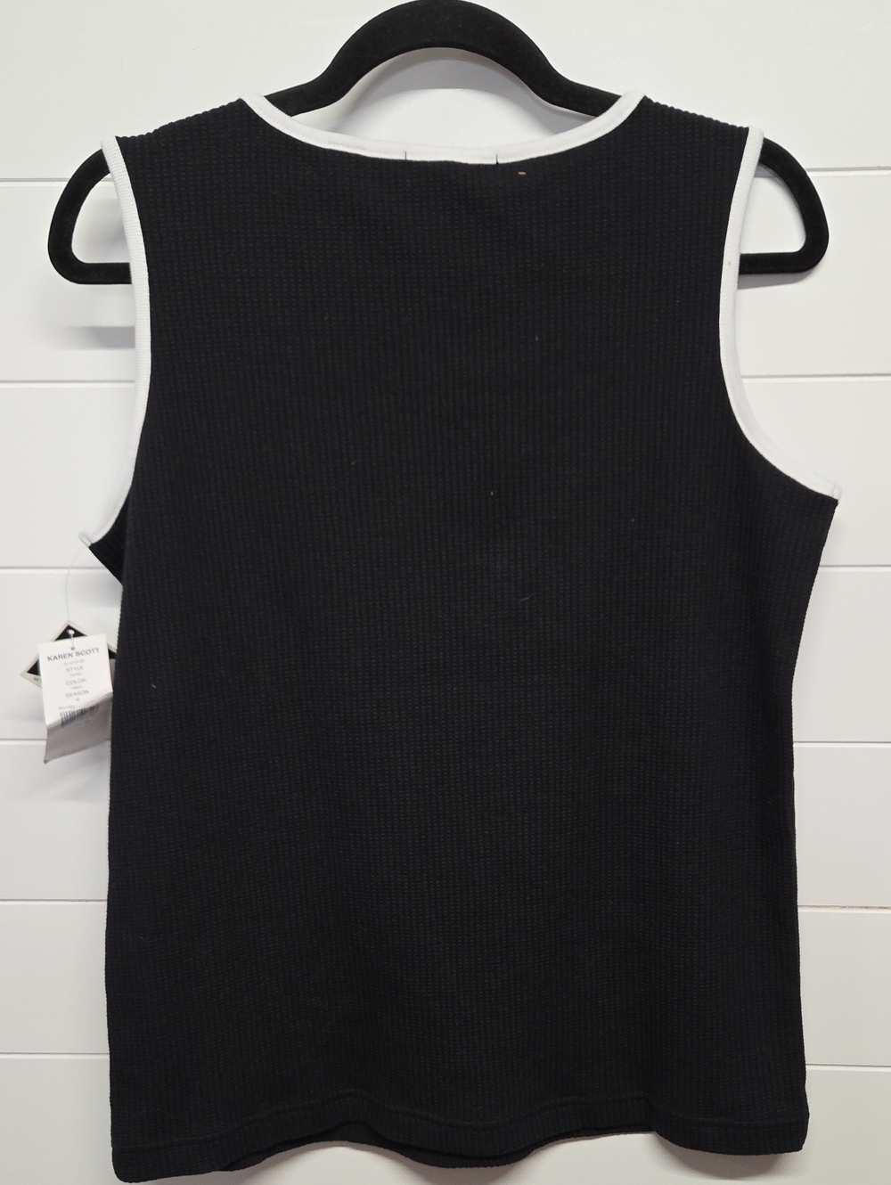 Karen Scott Thermal Tank Top Shirt Womens Size Med - Picture 4 of 5